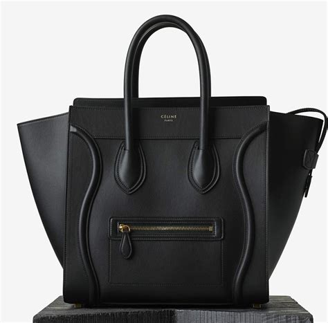 celine mini luggage bag size|Celine shoulder luggage tote price.